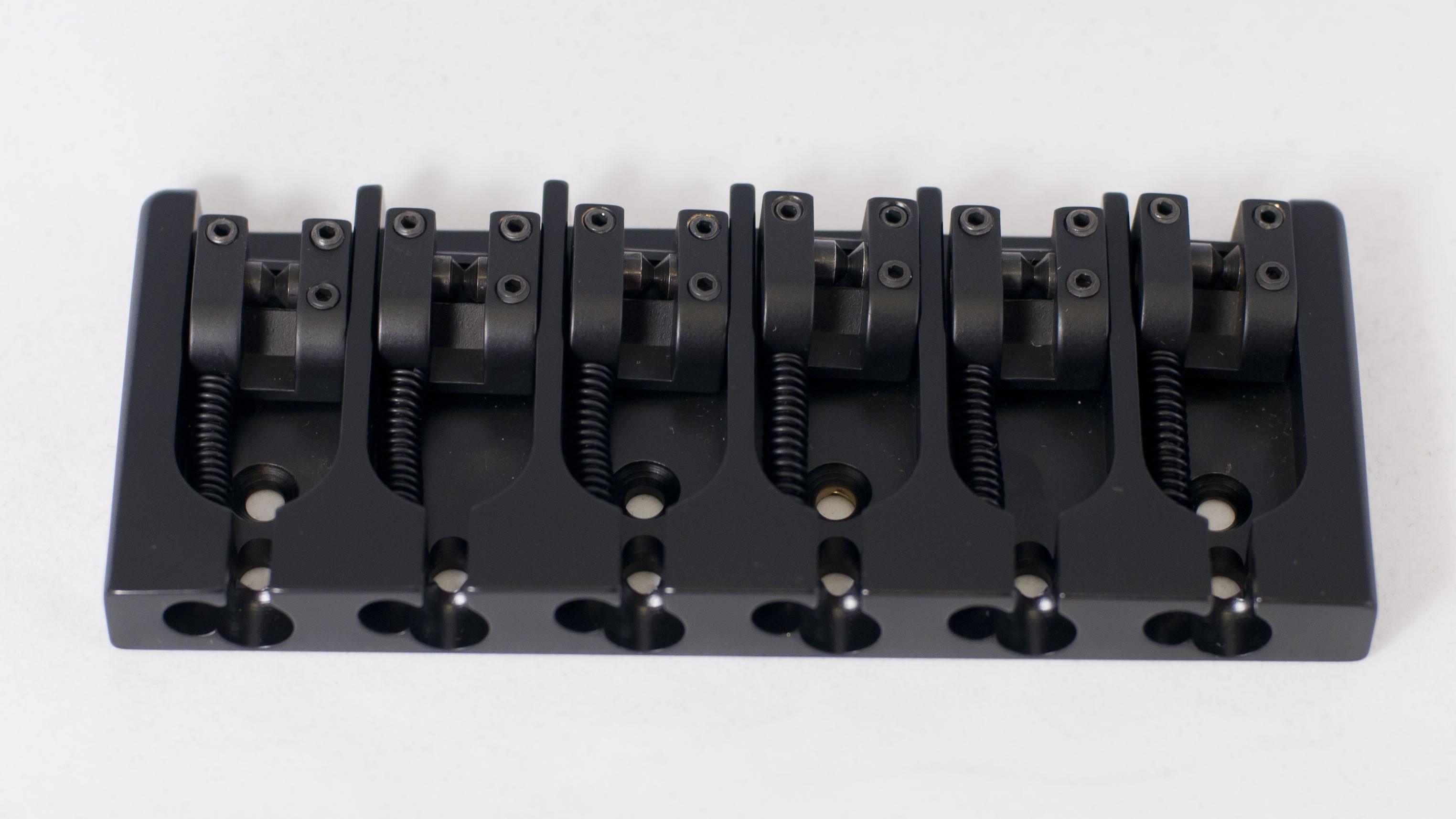 Hipshot A-Style Brass 6 String Bass Bridge - Black - .750 Hipshot A-Style Brass 6 String Bass Bridge - Black - .750