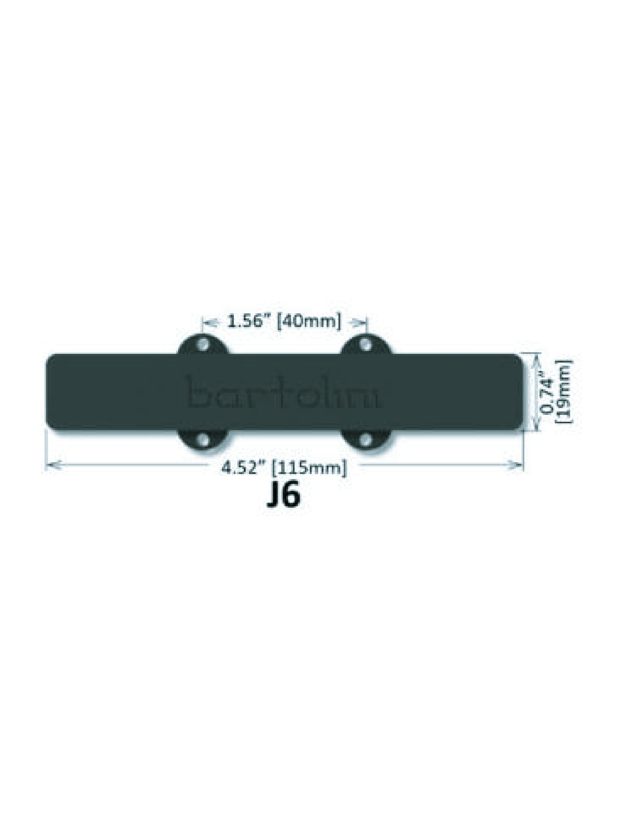 Bartolini J66JD-T1 J-Bass 6 String Wide Performance Guitar J6